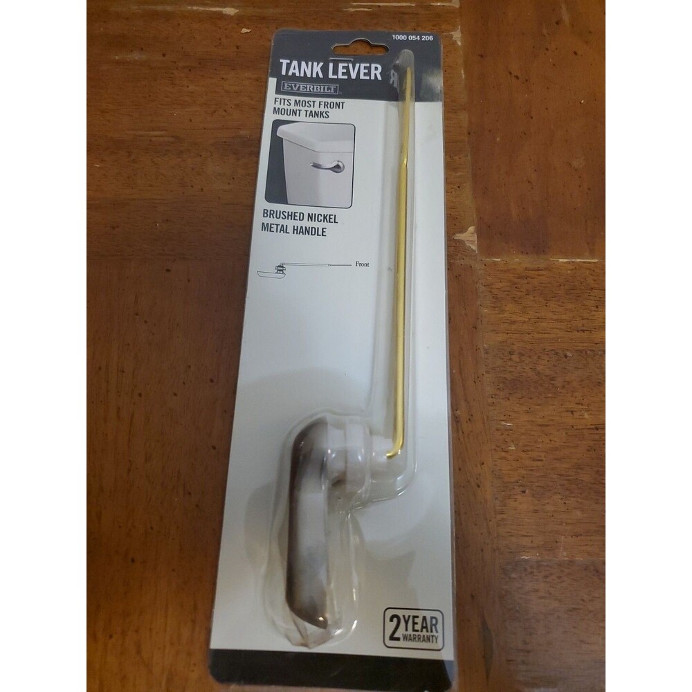 Everbilt Front Mount Toilet Tank Lever Brushed Nickel 1000054206